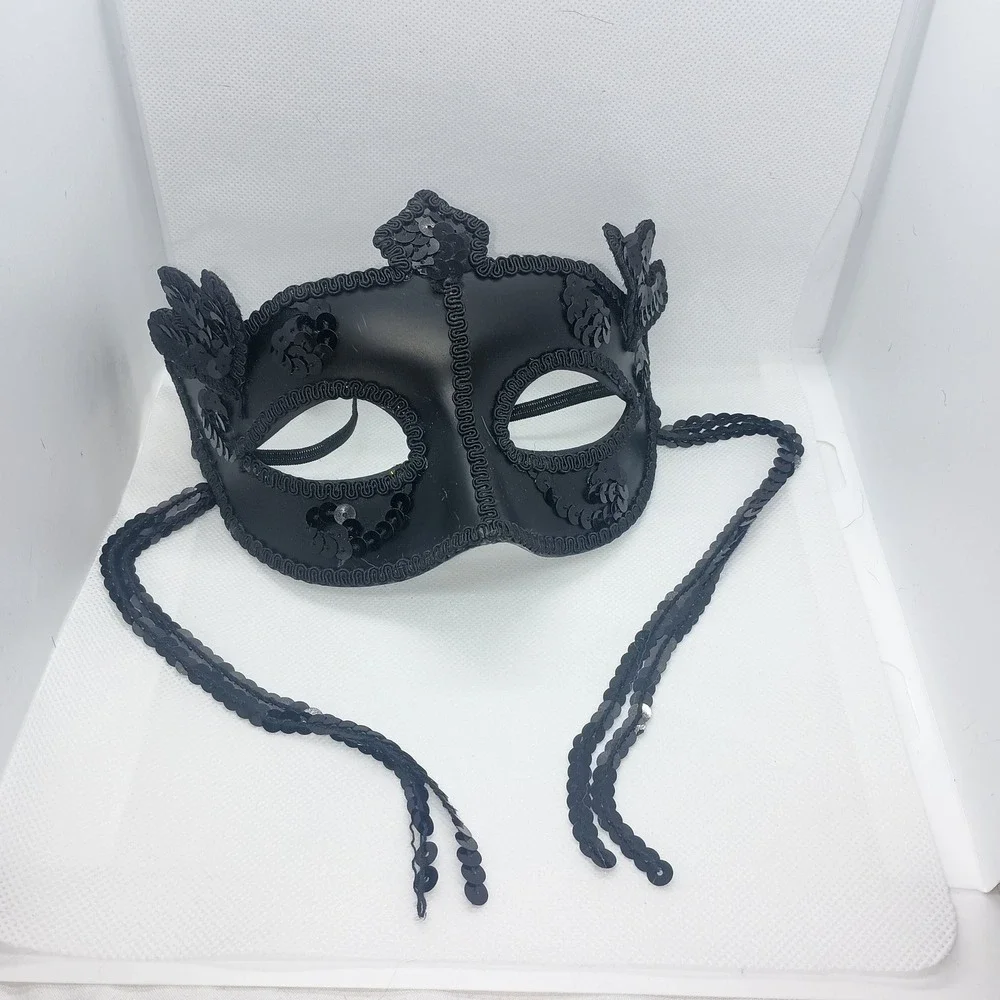Black Venetian Womens Masquerade Ball Mask SKUJ079‎